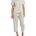 Women's Ivory Summer Dreaming Linen Pyjama Set with 7/8 Pant | Magnolia Lounge Sleepwear Australia