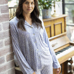 Dawn Paisley Bamboo Elastane Pyjama Set | Women's Winter Pyjamas | Magnolia Lounge Australia