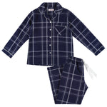 Evening Check Flannelette Cotton Pyjama Set | womens winter pyjamas | Magnolia Lounge Australia