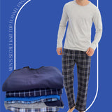 Men's Secret Knit Top and Flannelette Pant Pyjama Set