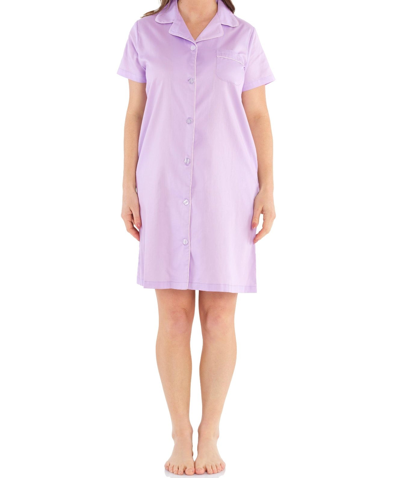 Magnolias Cotton Sateen Wisteria Nightie - Women's Summer Cotton Nighties