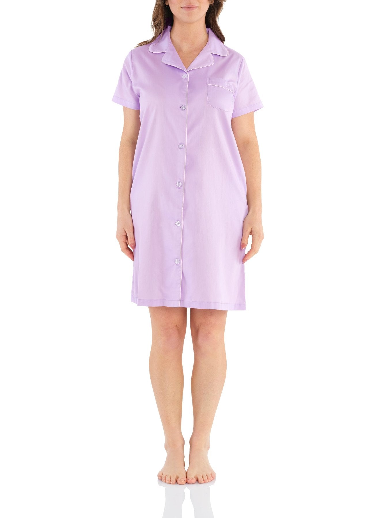 Magnolias Cotton Sateen Wisteria Nightie - Women's Summer Cotton Nighties