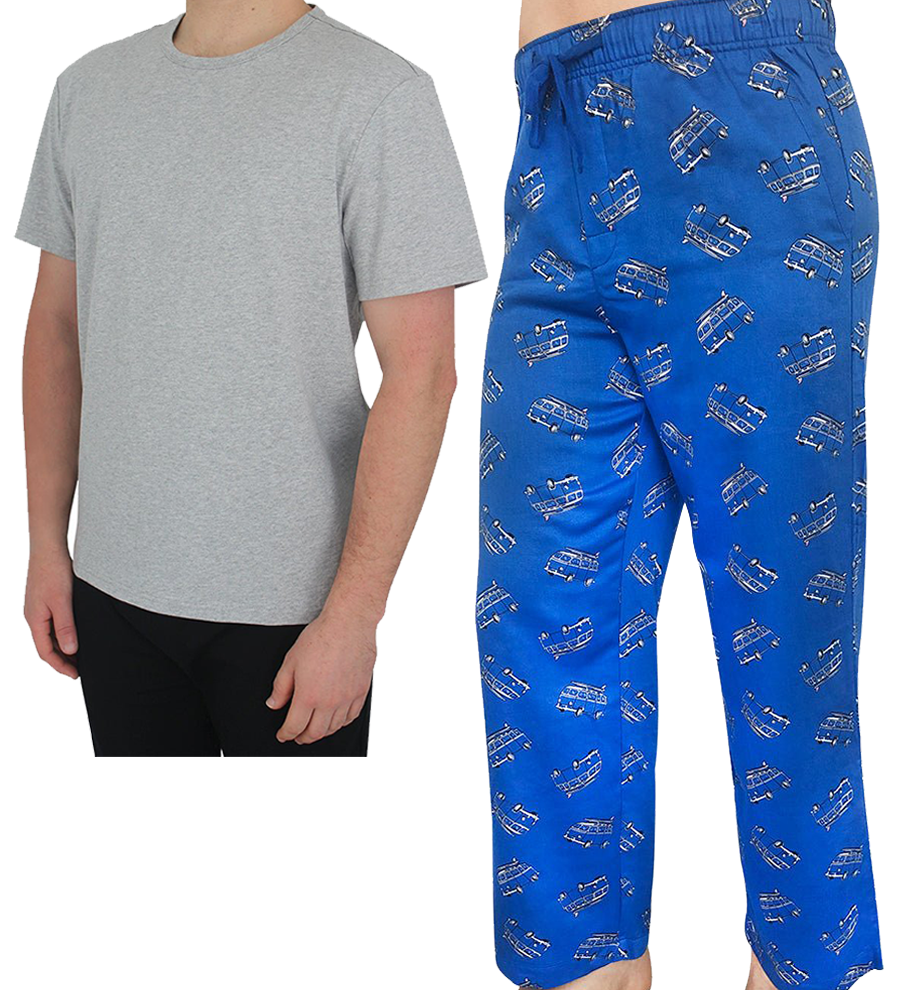 Men's Grey Tee and Pyjama Pant Set