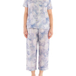 Tokyo Summer Lilac ⅞ Pyjama Set - Women's Lightweight Moisture-Wicking Pyjamas