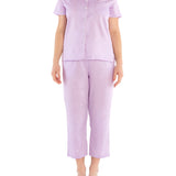 Wisteria Silky Cotton Sateen ⅞ Pyjama Set