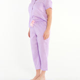 Wisteria Cotton Sateen ⅞ Pyjama Set