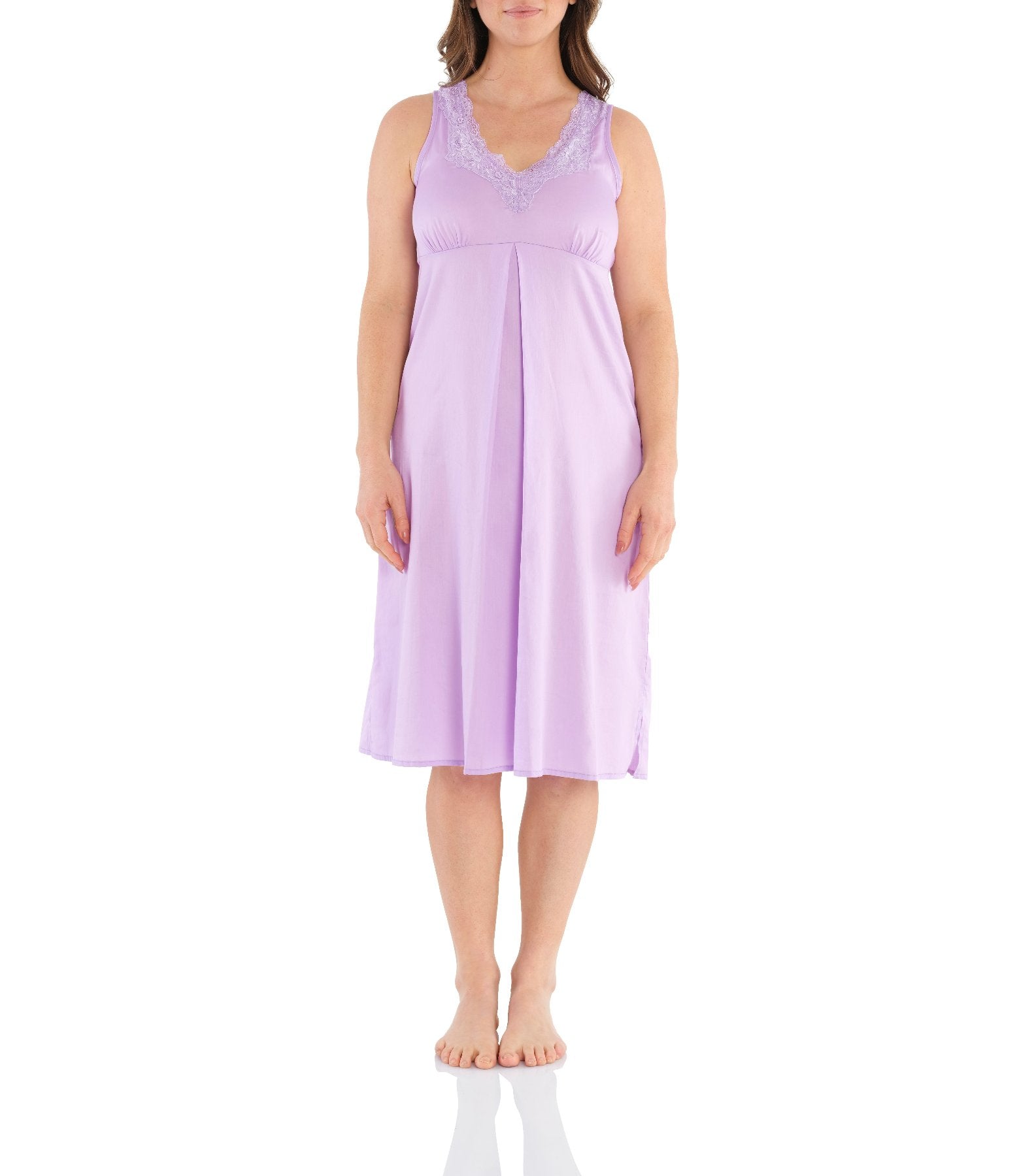 Wisteria Cotton Sateen Chemise -Women's Summer Cotton Nighties