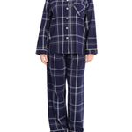 Evening Check Flannelette Cotton Pyjama Set | womens winter pyjamas | Magnolia Lounge Australia