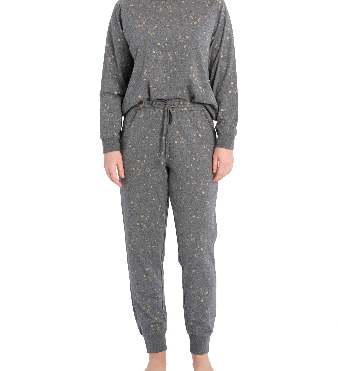 Starry Night Cotton Jersey Raglan Top & Pant Set | Womens Winter Lounge & Pyjama Sets | Magnolia Lounge Australia