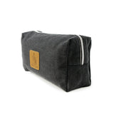 Black Extra Large Canvas Cosmetic Bag Magnolia Lounge Australia