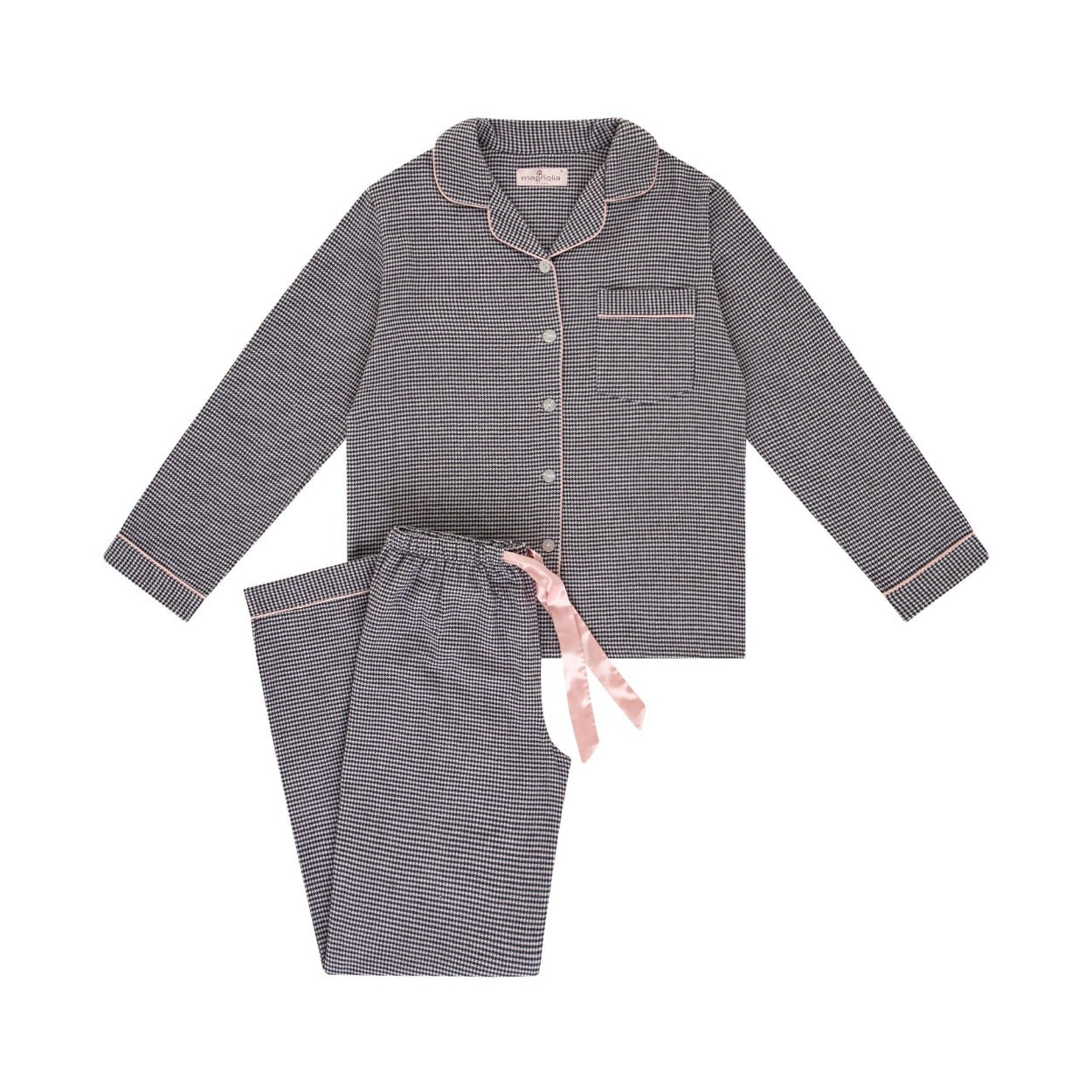 Ava Houndstooth Flannelette Cotton Women's Pyjama Set